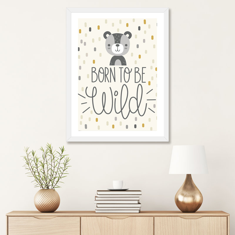 «Cute and Wild III», art encadré, H 32 po x l 24 po x P 1 po, Papier encadré blanc
