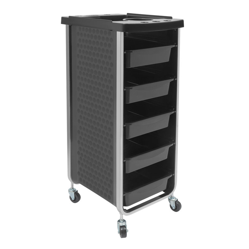 YaoTown 34'' H x 12'' W 6-Tier Multifunctional Salon Trolley Cart with Wheels