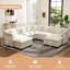Canapé modulaire en L en chenille de 111,5 po avec 7 repose-pieds George-1067266447