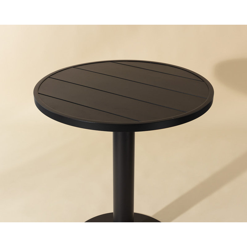 Table de bar Merano - ronde - noire