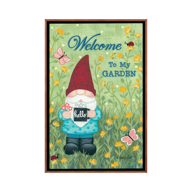 Welcome To My Garden by Annie LaPoint - Print on Canvas, Brown Floater Frame, 66.04 cm H x 45.72 cm W
