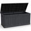 Coffret de terrasse XXL étanche et robuste en résine avec couvercle verrouillable, noir
