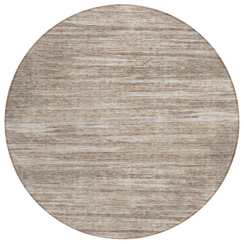 Tapis intérieur / extérieur Malek avec envers antidérapant, Rond 8 pi