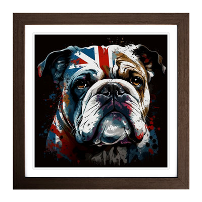 British Bulldog Expressionism Framed Print