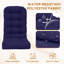 Ensemble de coussins de siège d'extérieur de 4,7 po d'épaisseur à dossier haut avec attaches, boucle (ensemble de 2)-262639462