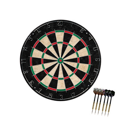 Jeu de fléchettes en sisal MD Sports 18 po avec œillets sans agrafe et jeu de fléchettes en acier