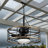 20" Outdoor IP65 Waterproof Ceiling Fan With LED Light Kit And Remote Control