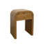 Table de chevet en bois courbé avec tiroir et plateau arrondi-676934054