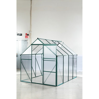Serre de 6 pi x 8 pi - Cadre robuste et panneau en polycarbonate pour une croissance optimale des plantes offrant un espace de culture spacieux et protégé pour vos plantes