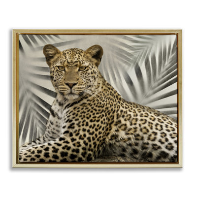 " Leopard with Palm Fronds " Print