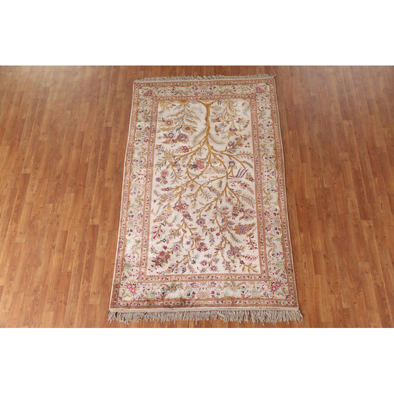 Tapis antique en soie 4 x 7