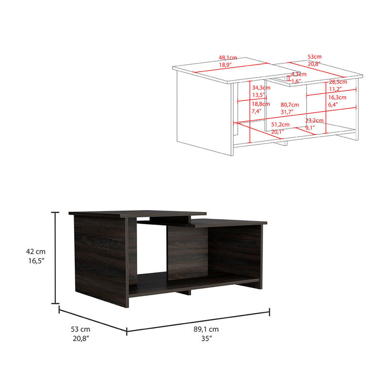 Amaima Coffee Table with Storage