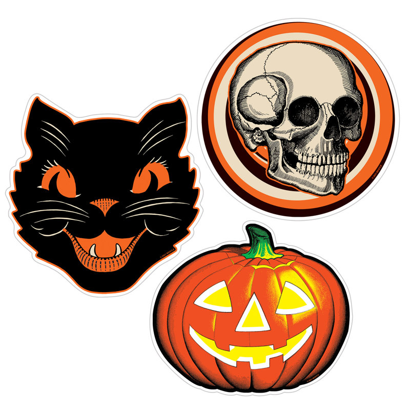 Découpes d'Halloween en plastique rétro