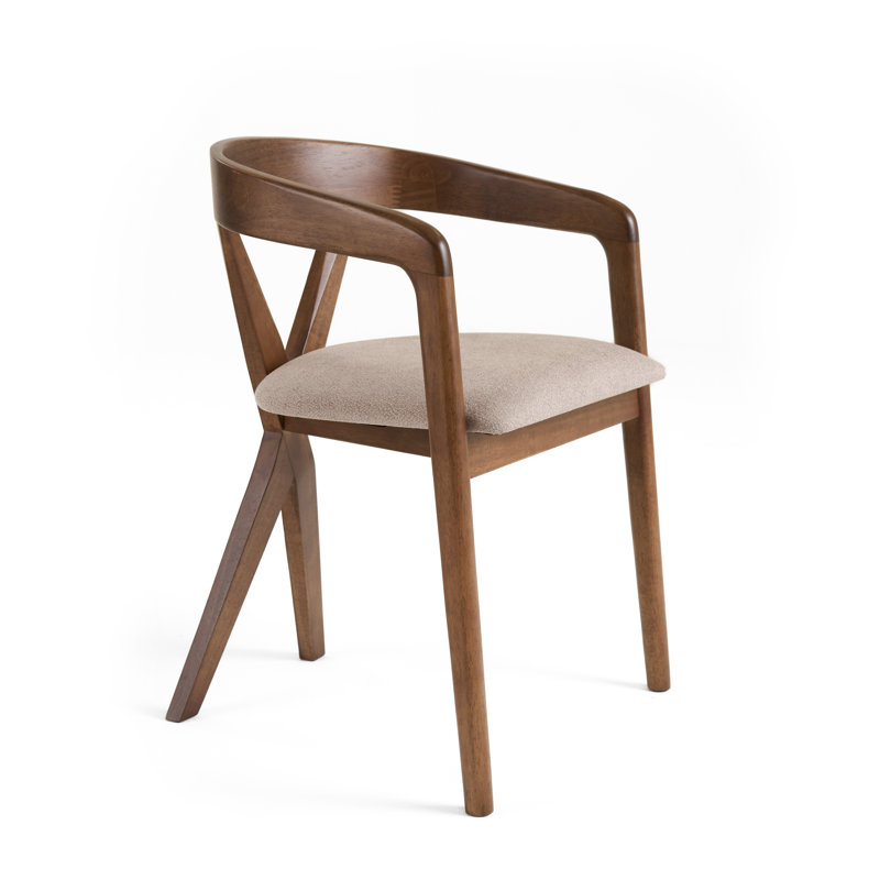 Chaise de salle à manger Greco, Brun clair / noyer