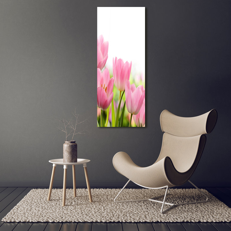 Pink Tulips - Wrapped Canvas Print