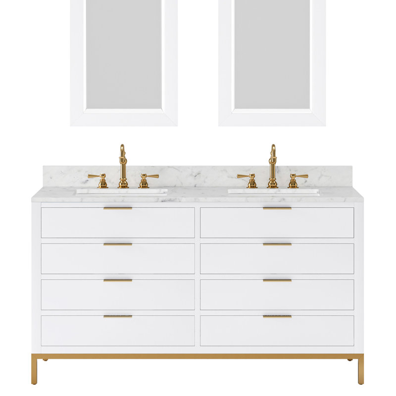 60'' W Double Vanity, Pure White, 60"