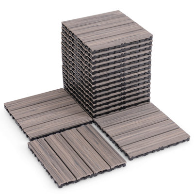Carrelage de sol antidérapant 18 pièces Costway
