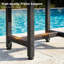 Table d'appoint de patio Adirondack, table d'appoint imperméable et résistante aux intempéries pour spa, jardin, balcon ou bord de piscine, durable et facile à nettoyer, noir