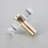 Clear Acrylic & Brass Rounded-edge Square Knob