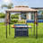 13.5 Ft W x 4 Ft. D Steel Grill Gazebo-87823358