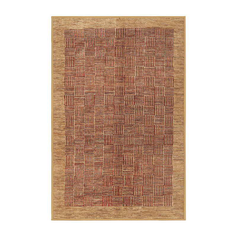 Tapis contemporain brun, Rectangle 4 pi x 6 pi