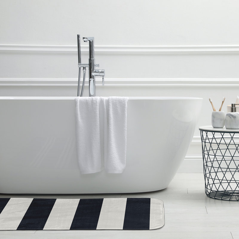 Tapis de bain Shameel, L 21 po x L 34 po, Noir