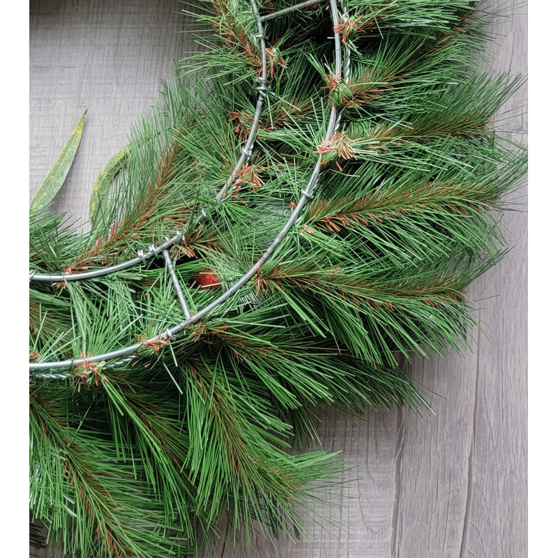 24" Pomegranate Orange Wreath