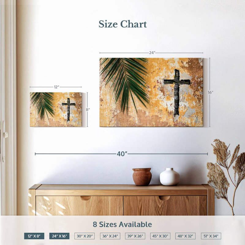 Adella Cross Shaped Imprint, 16" H x 24" W