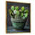 Toile avec cadre flottant or