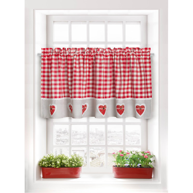 Heatherly Semi Sheer Curtain Single Panel, 150 W x 60 D cm