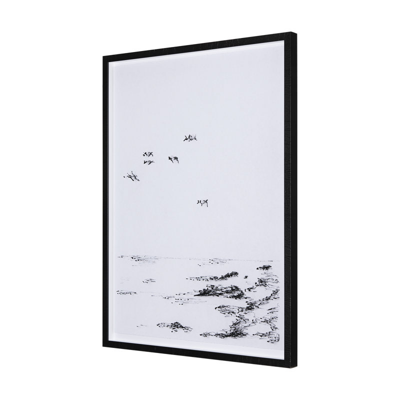 «Arriving a Hand Hand», reproduction d'art encadrée texturée matte sous verre, Arrivant II