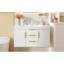 Armoire de salle de bain murale 36 po, 2 tiroirs, armoire de rangement flottante en bois massif-2010876998