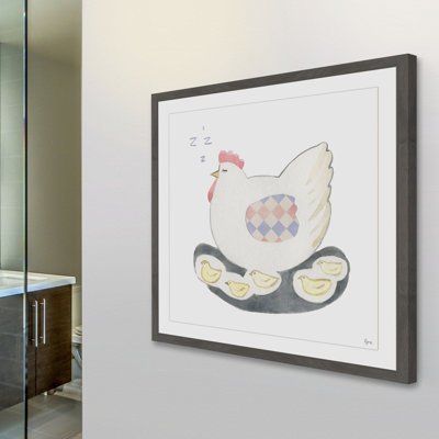 'Poule Sereine II' Framed Print