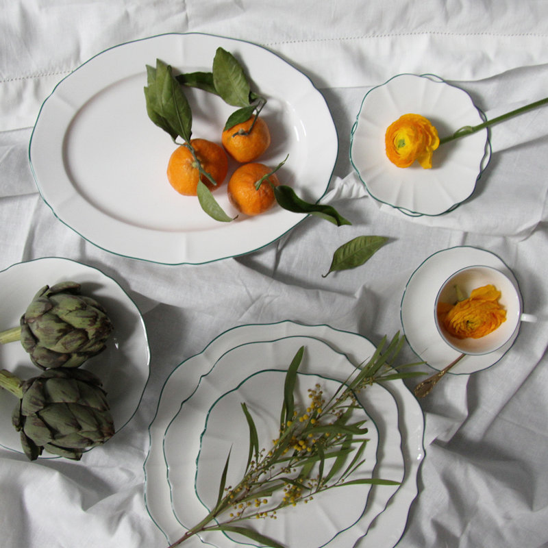 Assiette à pain 6,5 po Amelie, Vert forêt