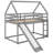 Twin Size Bunk House Bed with Slide and Ladder-1187898225