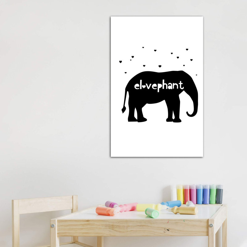 Éléphant, art sur toile, Toile tendue, H 48 po x l 32 po x P 1,5 po