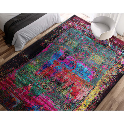 Tapis rectangulaire noué à la main
