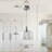 1-Light Nickel Pendant Light For Kitchen Dining Room