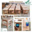 Table de douche en teck 19,7 po