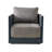 Aluminum Woven Strap Lounge Chair With Cushions