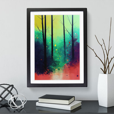Splashed Paint Forest No.6 - Framed Print