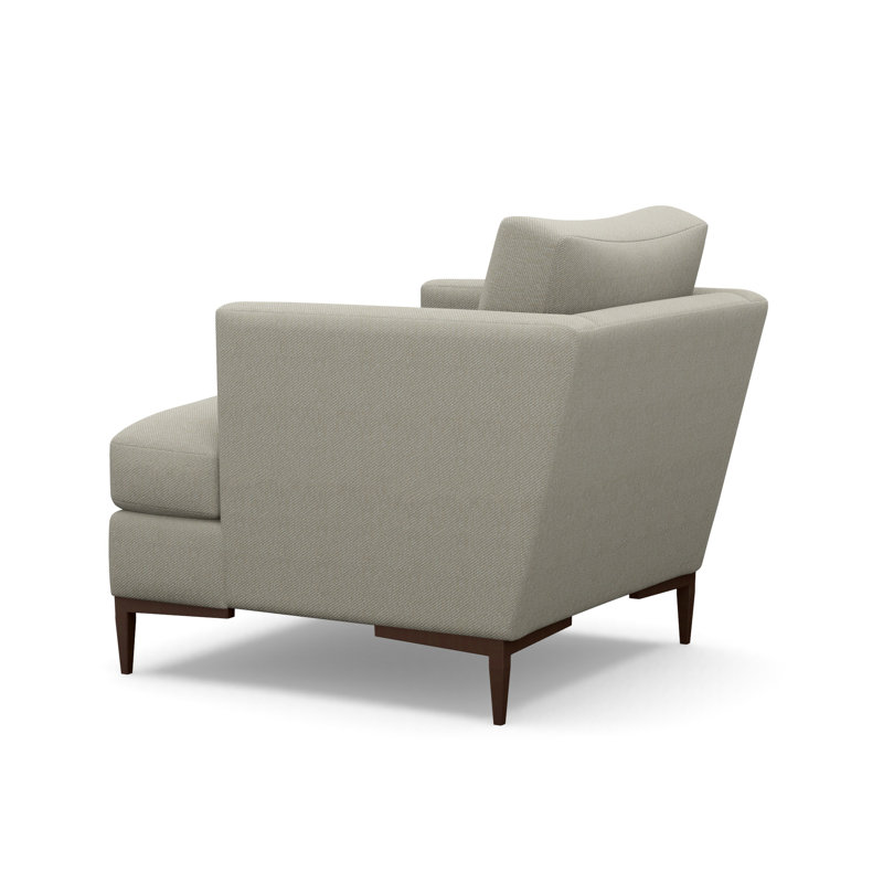 Fauteuil d'appoint Aiden, Bronze Antique, Mélange de polyester bleu