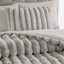 soft Faux Fur Bedding Sets, Light Gray, Cozy Home Comfort