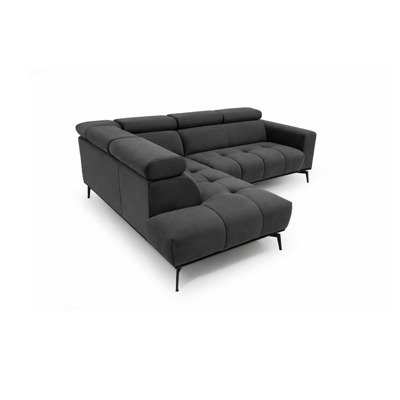 5 Seater Corner Sofa, Black