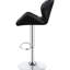 Tabouret de bar réglable 2 pièces - revêtement noir, base en métal pour tabourets de salle à manger modernes (paire) Tissu confortable, style brillant-1162924726