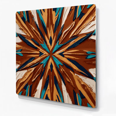 Southwestern Patterns Arrowhead Geometry 200 Brown Metal Wall Art