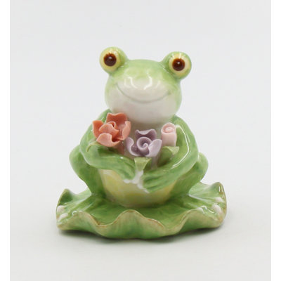 Mini Porcelain Frog Figurine