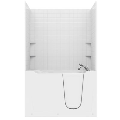 Crescendo 60" x 36" Walk in Soaking with Faucet and Integrated Seat