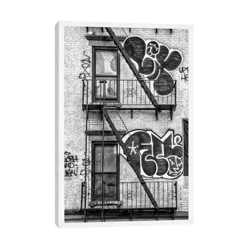 NY Facade I by Philippe Hugonnard - Print on Canvas, White Floater Framed, 152.4cm H x 101.6cm W x 3.81cm D
