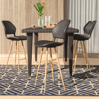 Wicker 29" Patio Bar Stool by George Oliver